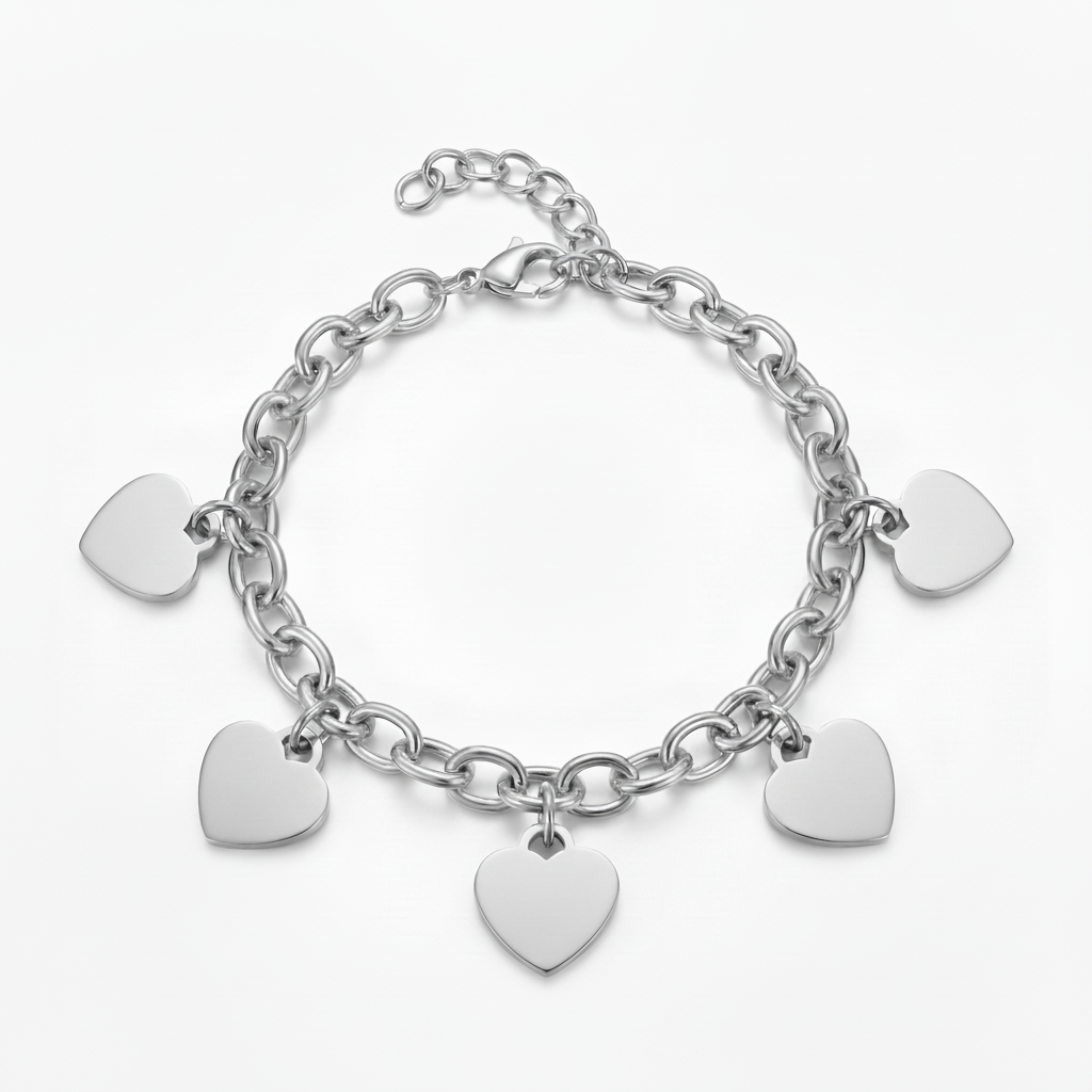 Pulseira Inicial "Custom Hearts"