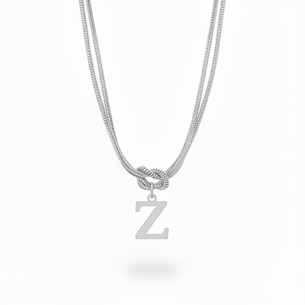 Colar Inicial "Alphabet Knot"