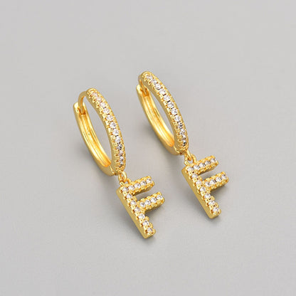 Brincos Initial "Crystal"