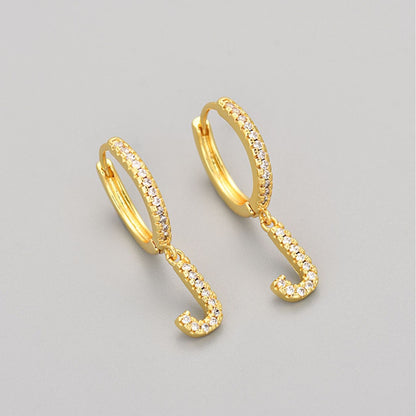 Brincos Initial "Crystal"