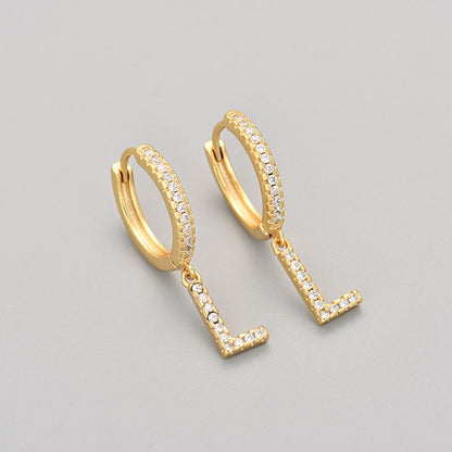 Brincos Initial "Crystal"