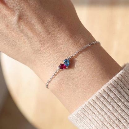 Pulseira "Twin Hearts"