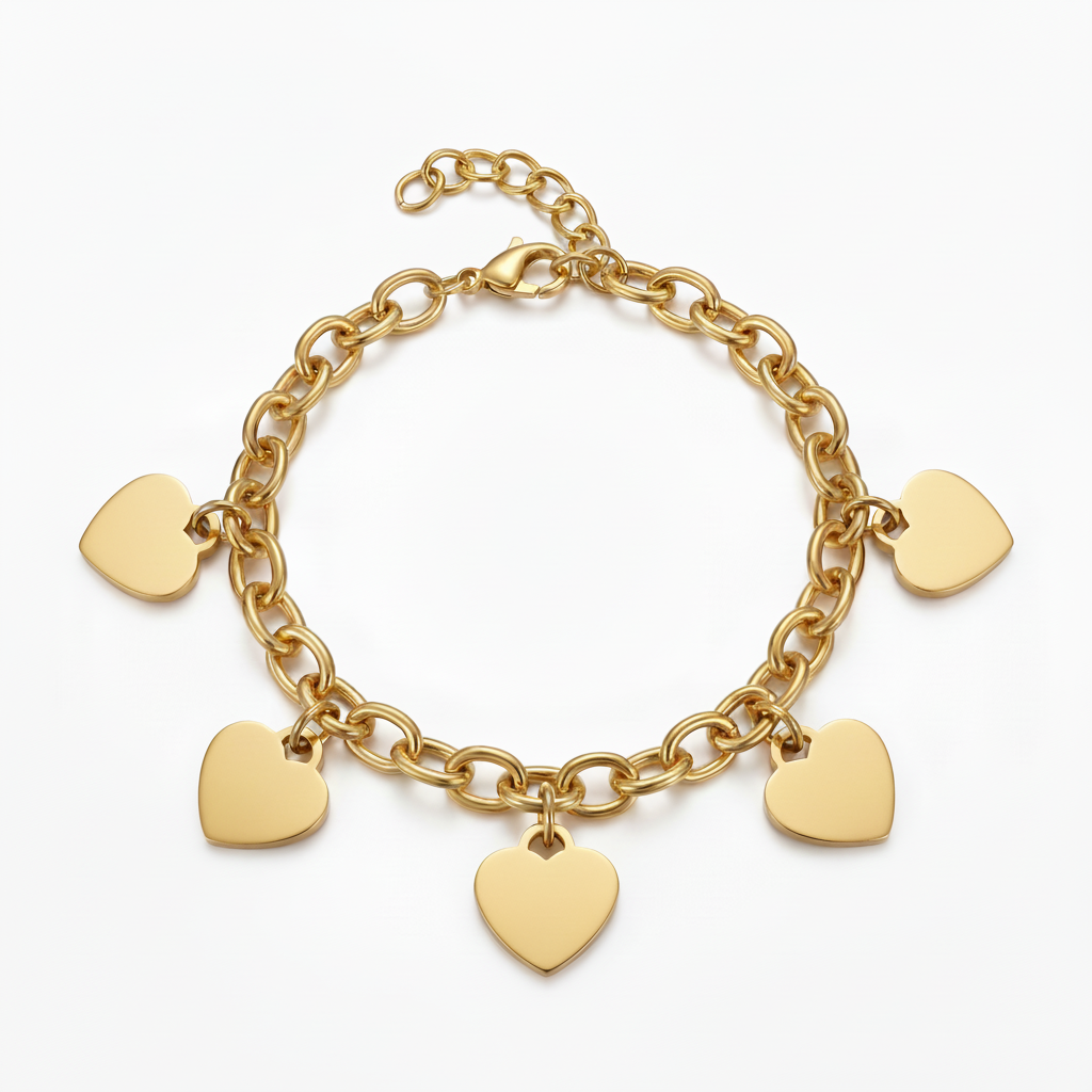 Pulseira Inicial "Custom Hearts"