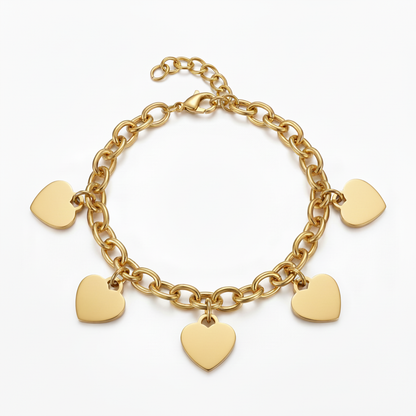 Pulseira Inicial "Custom Hearts"
