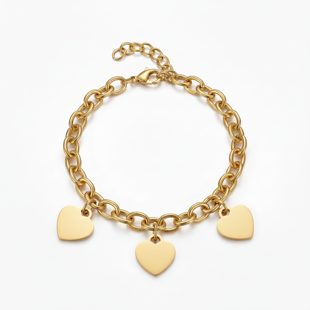 Pulseira Inicial "Custom Hearts"