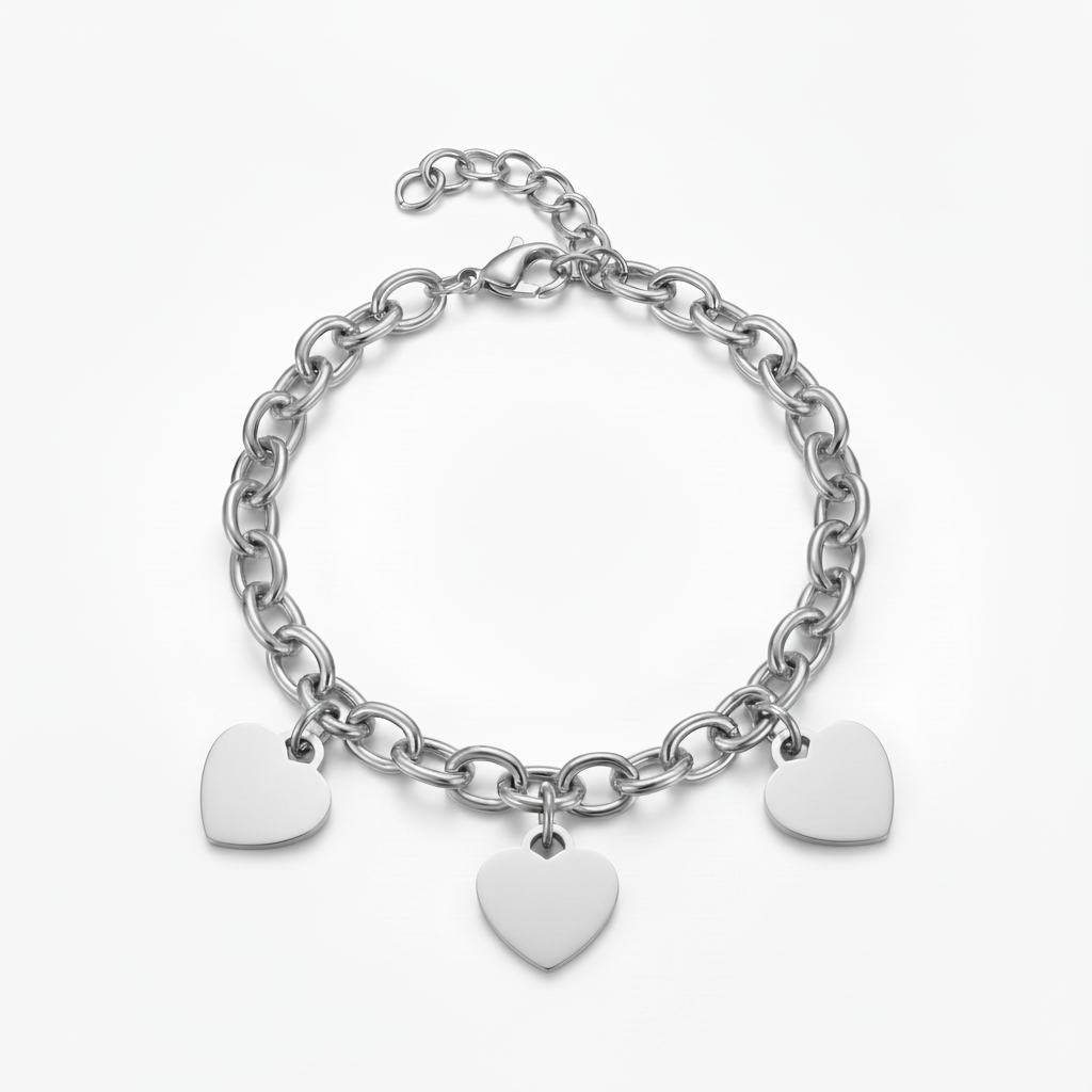 Pulseira Inicial "Custom Hearts"