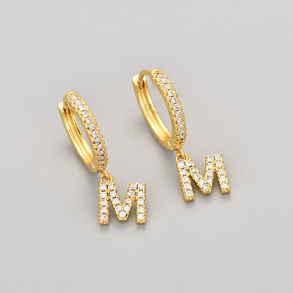 Brincos Initial "Crystal"