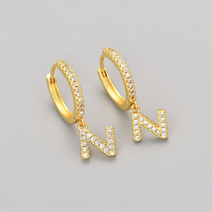 Brincos Initial "Crystal"