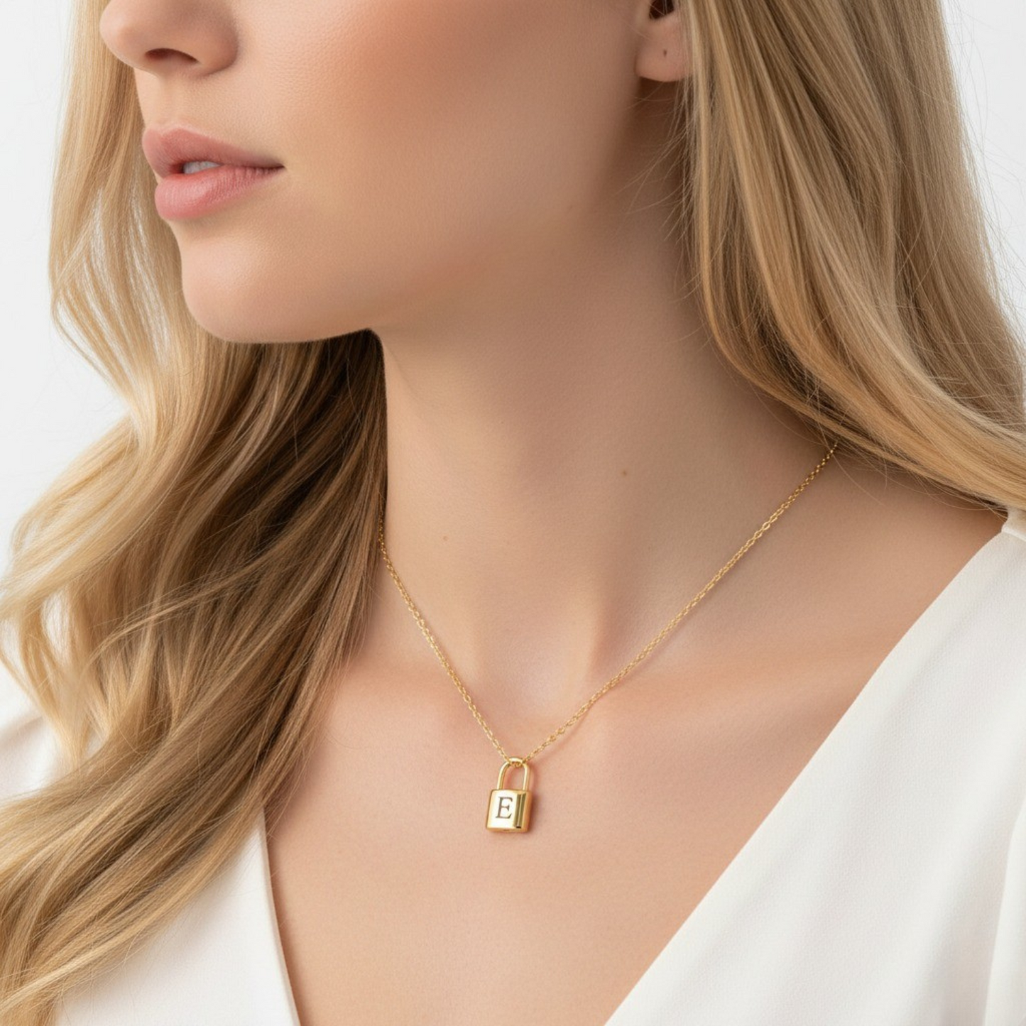 Colar Inicial "Gold Lock"