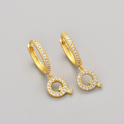 Brincos Initial "Crystal"