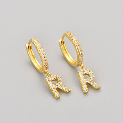 Brincos Initial "Crystal"