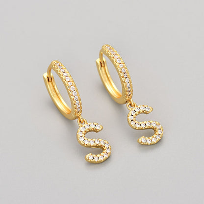 Brincos Initial "Crystal"