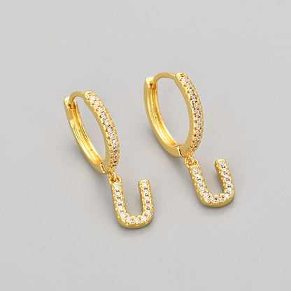 Brincos Initial "Crystal"