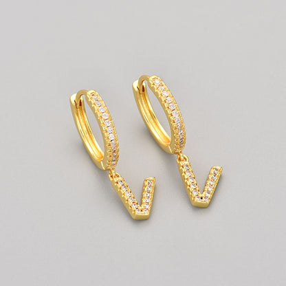 Brincos Initial "Crystal"