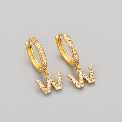 Brincos Initial "Crystal"