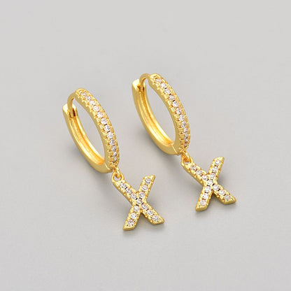 Brincos Initial "Crystal"