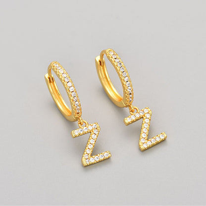 Brincos Initial "Crystal"