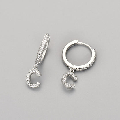 Brincos Initial "Crystal"