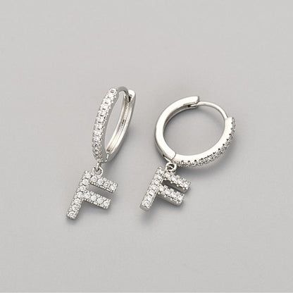 Brincos Initial "Crystal"