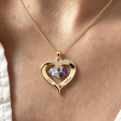 Colar com Nome "Entwined Hearts"