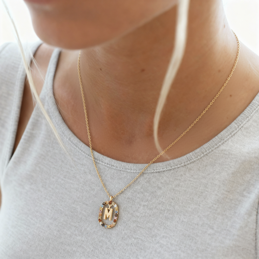 Colar Inicial "Rainbow"