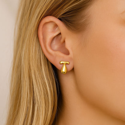 Brincos Initial "Luxe Bubble"