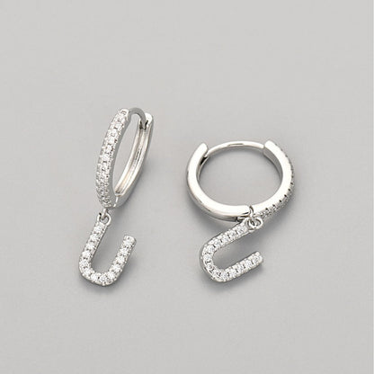 Brincos Initial "Crystal"