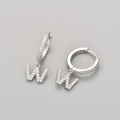 Brincos Initial "Crystal"