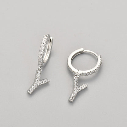 Brincos Initial "Crystal"