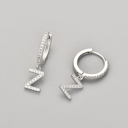 Brincos Initial "Crystal"