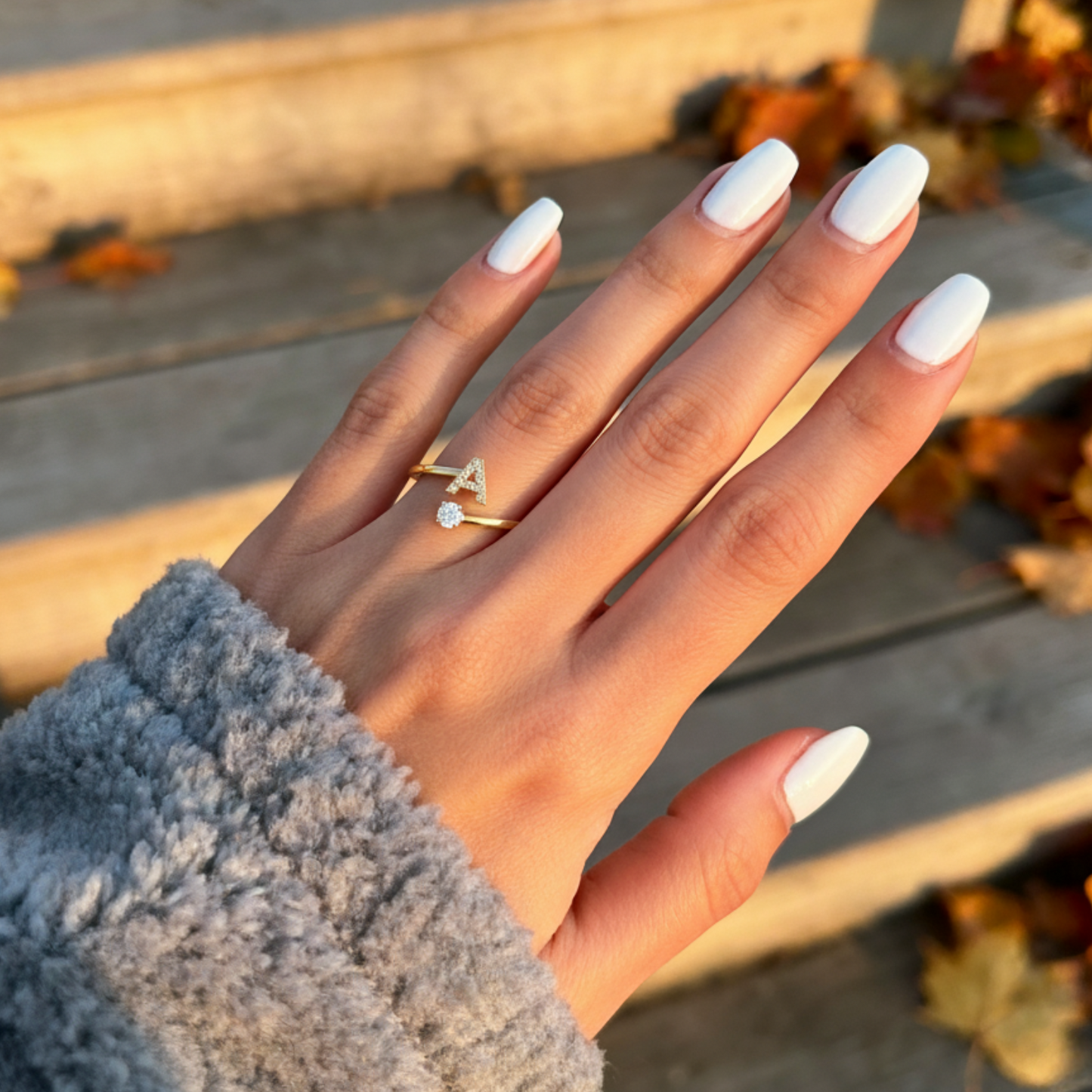 Anel Ajustável com Inicial "Classic"