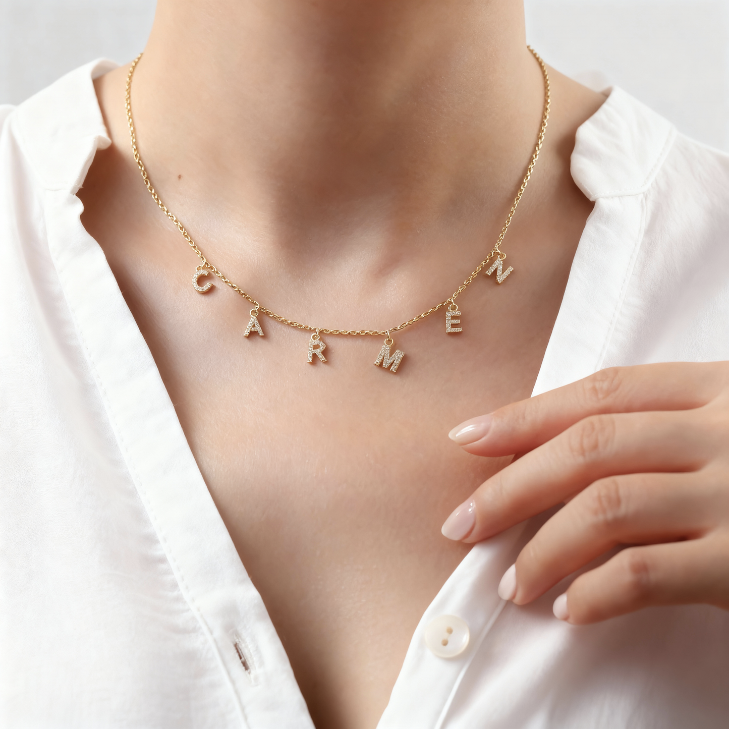 Colar com Nome "Sparkles"