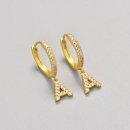 Brincos Initial "Crystal"