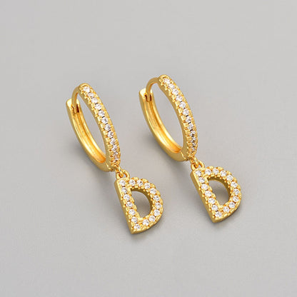 Brincos Initial "Crystal"