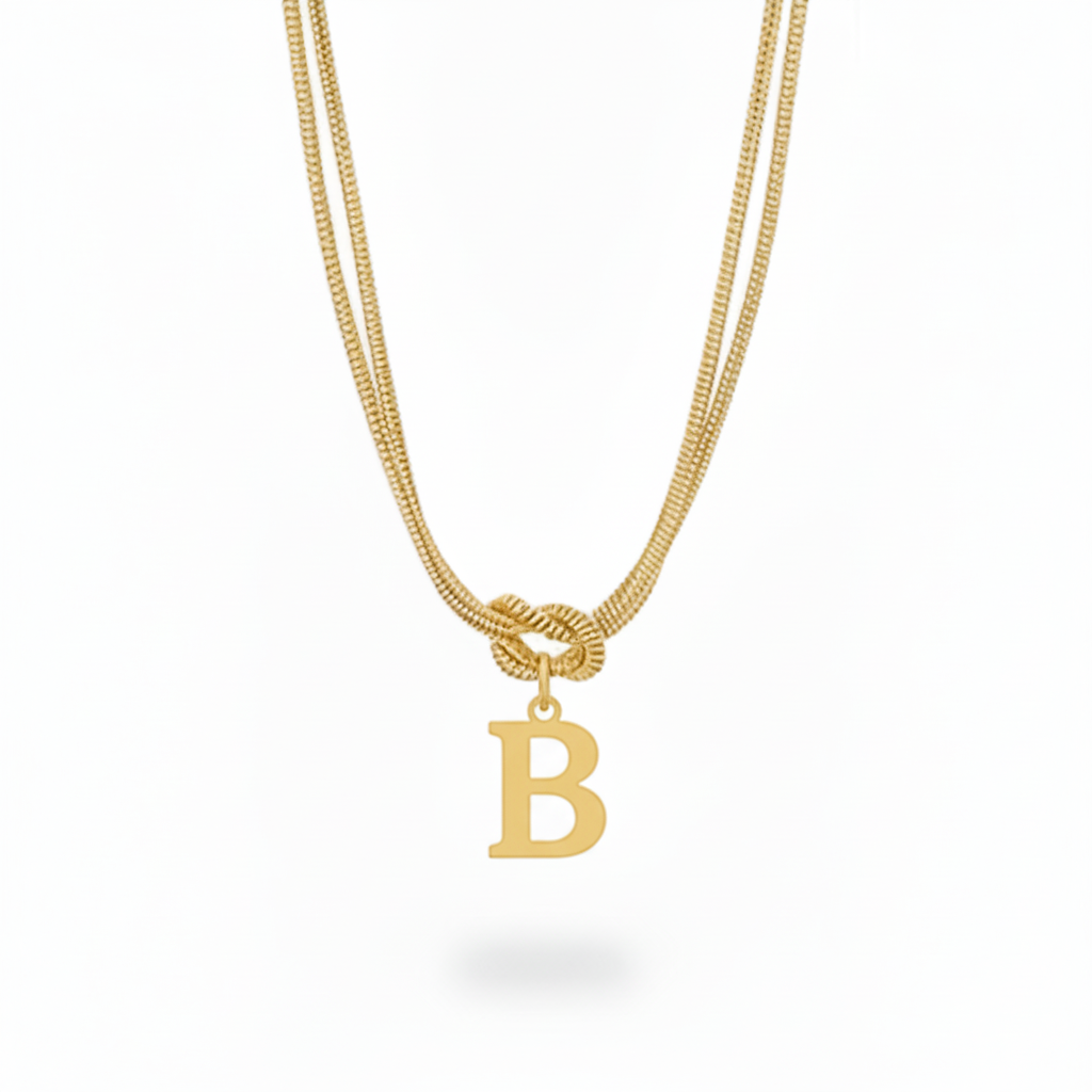 Colar Inicial "Alphabet Knot"