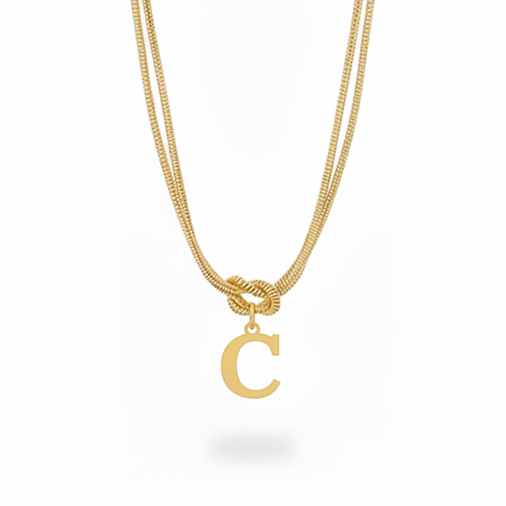 Colar Inicial "Alphabet Knot"