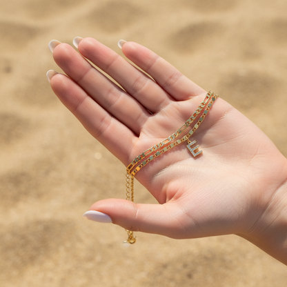 Pulseira Inicial "Sparkle Gold"