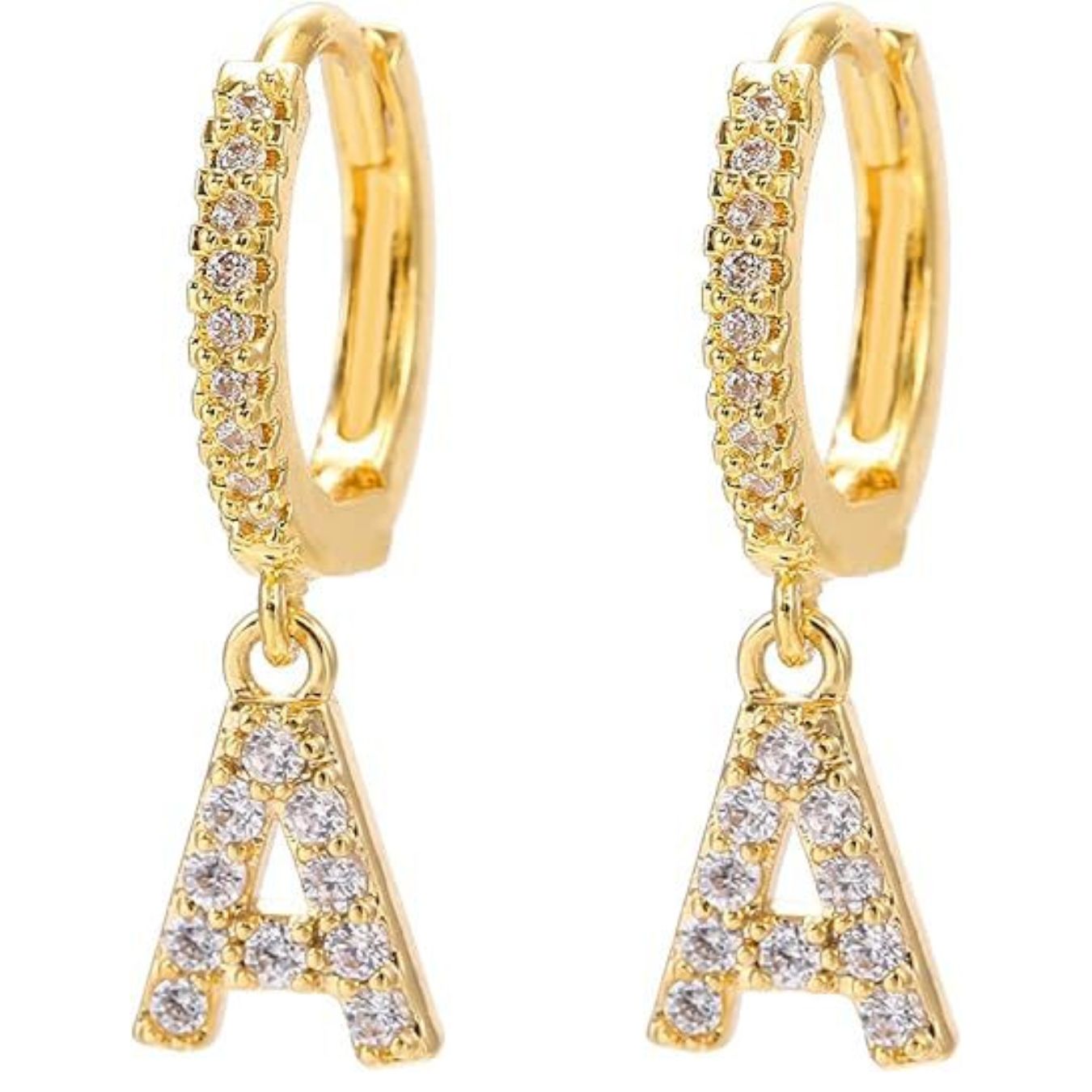 Brincos Initial "Crystal"