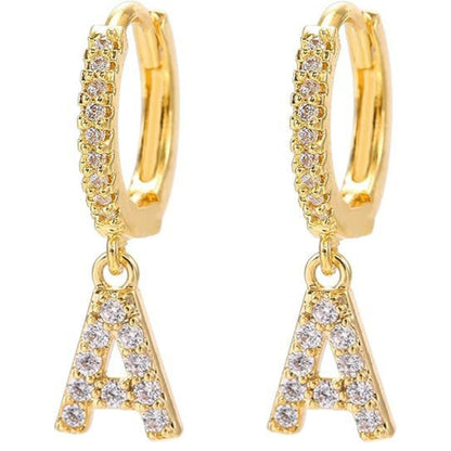Brincos Initial "Crystal"