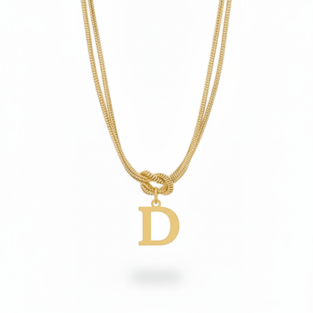 Colar Inicial "Alphabet Knot"