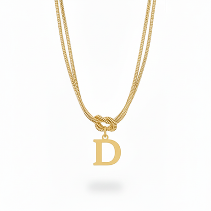 Colar Inicial "Alphabet Knot"