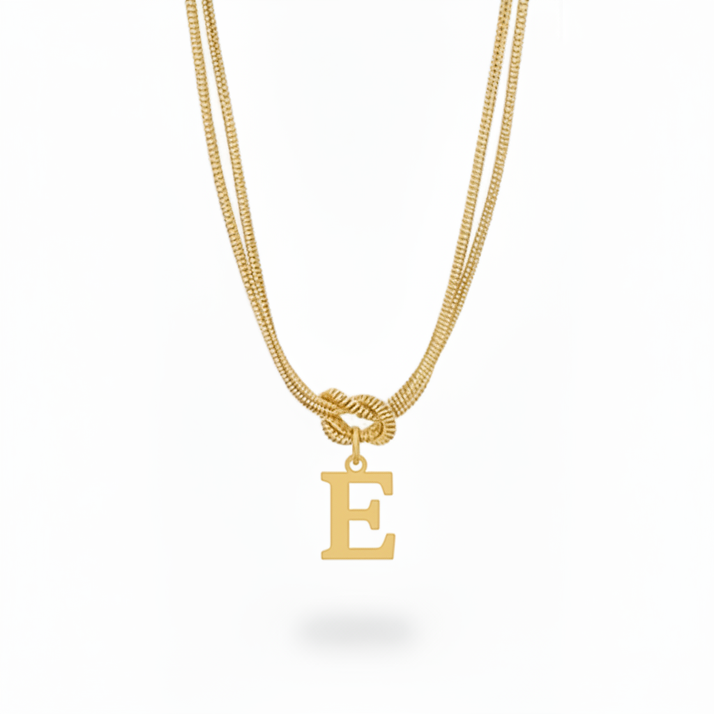Colar Inicial "Alphabet Knot"
