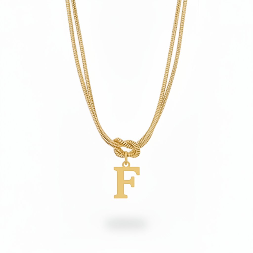 Colar Inicial "Alphabet Knot"