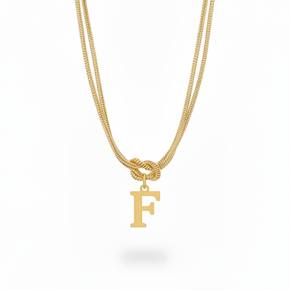 Colar Inicial "Alphabet Knot"