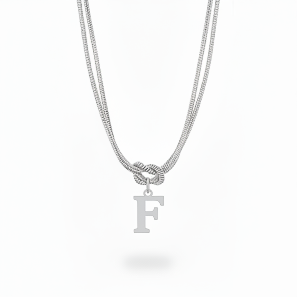 Colar Inicial "Alphabet Knot"