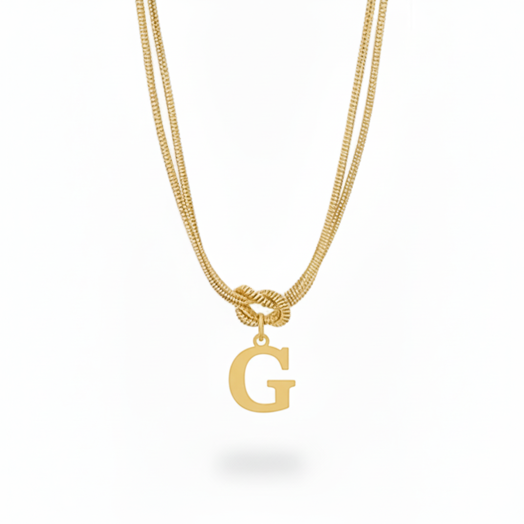 Colar Inicial "Alphabet Knot"