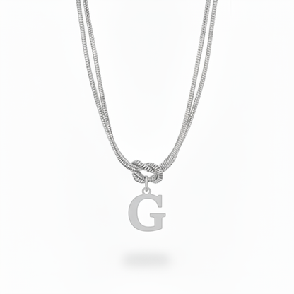 Colar Inicial "Alphabet Knot"