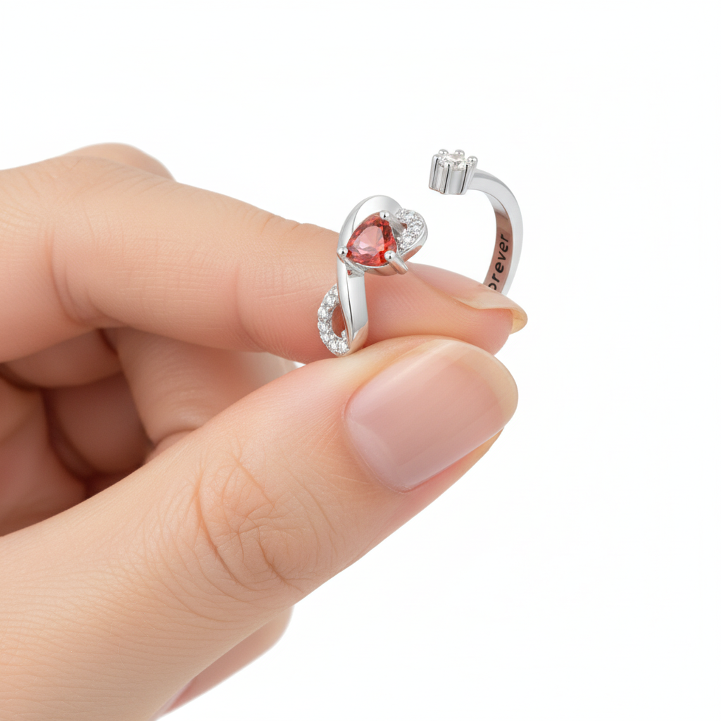 Anel Ajustável 'Infinity Diamond'