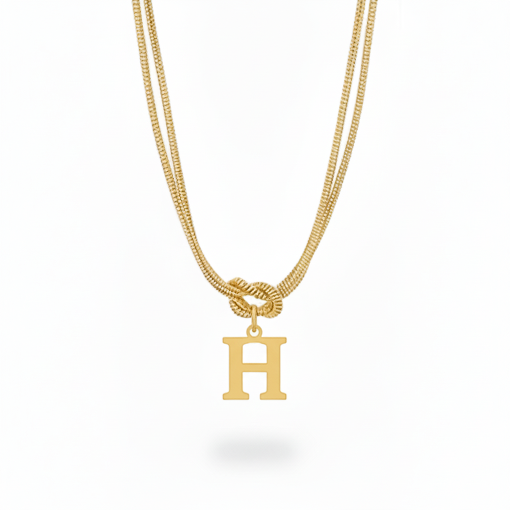 Colar Inicial "Alphabet Knot"