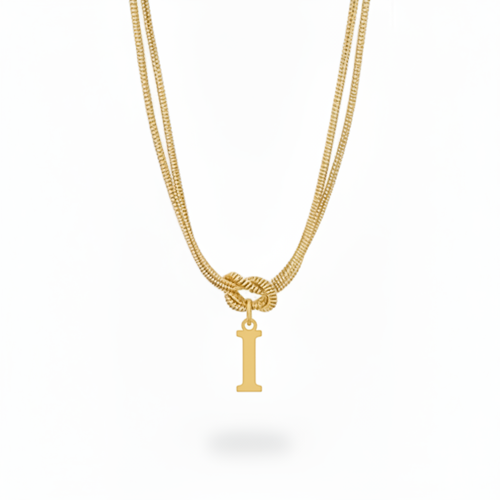 Colar Inicial "Alphabet Knot"